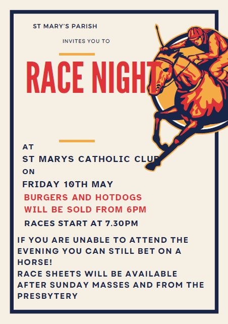 Race Night - Friday 10th May
